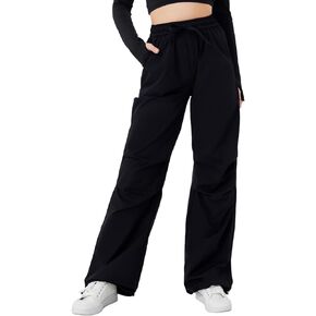 Scacto Women's Drawstring Wide Leg Cargo Pants Y2K Jogger Pants with Pockets