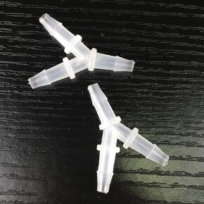 autoBbox PP Polypropylene Equal Barb Y Tee 1/8 Inch Inch Hose ID Plastic Fitting Connector Boat Water Air Aquarium O2 Fuel for 1/8 ID Hose Pack of 2