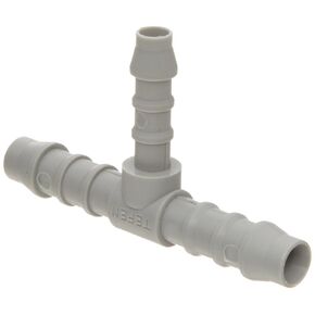 Tefen 12257212103 Nylon 66 Hose Fitting, Tee, Gray, 3/4" x 5/8" x 3/4" Hose ID (Pack of 5)