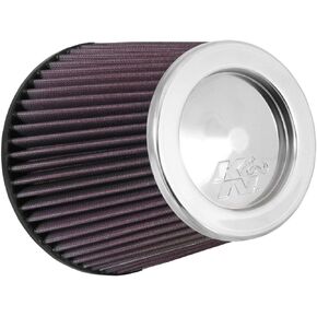 K&N Universal Clamp-On Air Filter: High Performance, Premium, Washable, Replacement Engine Filter: Flange Diameter: 5 In, Filter Height: 6.5 In, Flange Length: 1 In, Shape: Round Tapered, RF-1037