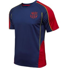 Icon Sports Men Compatible with FC Barcelona Officially Licensed Soccer Poly Shirt Jersey -11