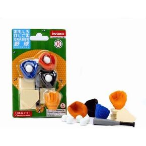 Iwako Japanese Eraser Set - Baseball
