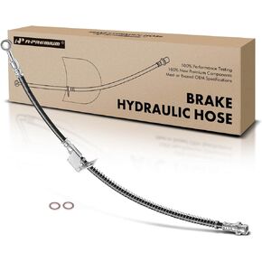 A-Premium Front Driver Brake Hydraulic Hose Compatible with Select Hyundai Models - Tiburon 2003 2004 2005 2006 2007 2008 - Replace# 587312C100