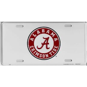 Hangtime Alabama Crimson Tide Roll Tide White Embossed License Plate 6 x 12