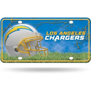 Rico Industries NFL Los Angeles Chargers Metal License Plate Tag