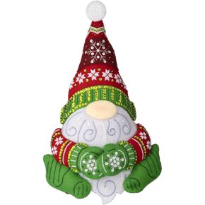 Bucilla Felt Applique Holiday Door Stopper Making Kit, Nordic Gnome, Perfect for DIY Arts and Crafts, 89641E, Multi