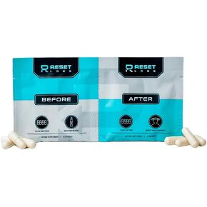 RESET LABS - Morning Relief - Before After Capsules with Milk Thistle & DHM - Ashwagandha - Ginger - Morning Recovery - Feel Better After Drinking (1 Packet)