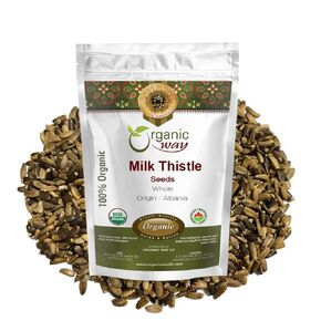 Organic Way Whole Milk Thistle Seeds (Silybum Marianum) - European Wild-Harvest | Organic & Kosher Certified | Vegan, Non GMO & Gluten Free | USDA Certified | Origin - Albania (1 Pound (Pack of 1)