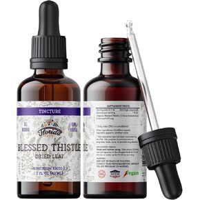 Blessed Thistle Tincture, Organic Blessed Thistle Extract (Cnicus benedictus) Herbal Supplement, Non-GMO in Cold-Pressed Organic Vegetable Glycerin, 700 mg, 2 oz (60 ml)
