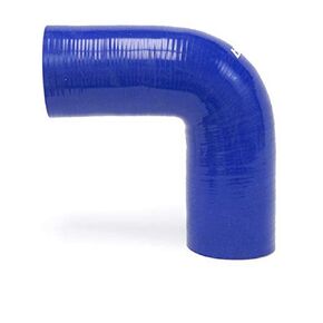 HPS Performance ID, 10" Leg, 90 Degree Silicone Elbow Coupler Hose, High Temp 4-ply Reinforced, Black, 1/2" (13mm) (HTSEC90-050-L10-BLK)