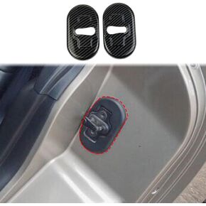 Fewshaw Carbon Fiber Style Door Lock Cover Buckle Protection Decor for 1997-2004 Chevy Corvette C5