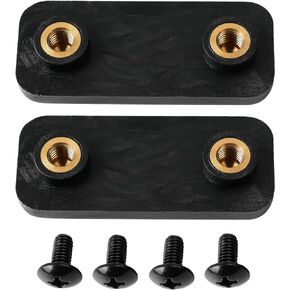 Camotokiit 2PCS- Rear Door Nylon Mounting Plates #64658 w/Screws for Truck Cap Leer XL/XR/XQ