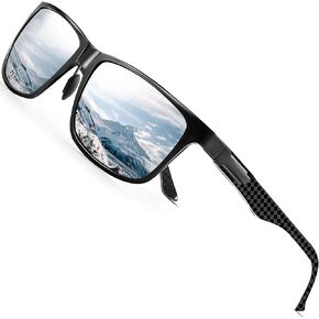 ANYLUV Polarized Sunglasses-Men Mens-Sunglasses Sun-Glasses: Luxury Carbon Fiber Al-Mg Metal UV400 Protection Driving Golf