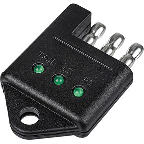 Trailer Light Tester, 7 Pin Trailer Plug Testerwith Red LED, 7 Way Trailer Plug Testerfor Diagnosing and Fixing Trailer Socket Circuit Problems