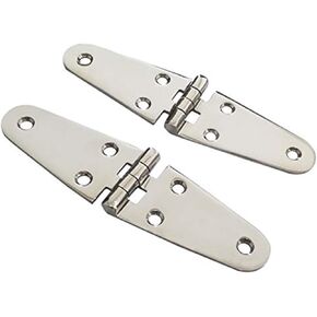 NRC&XRC Marine Grade CAST Solid 316 Stainless Steel Mirror Polished Door/Cabinet Hinge 5.7" x 1.5" for Boat, RVs (Pair)