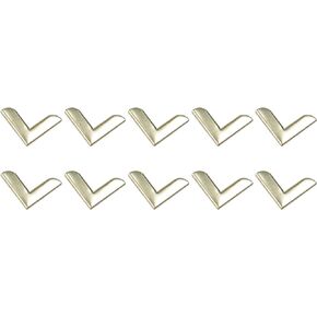 METALLIXITY Book Corner Protector(20mm/0.79") 10Pcs, Metal Decorative Edge Cover - for Album Menus Diary Case Box, Gold Tone