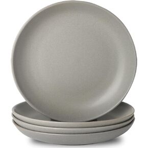 Ceramic Dinner Plates, 10" Large Serving Dish Set of 2 for Kitchen, Stoneware Dining Plates Set for Salad Pasta Steak Pancakes, Microwave & Dishwasher Safe, Blue