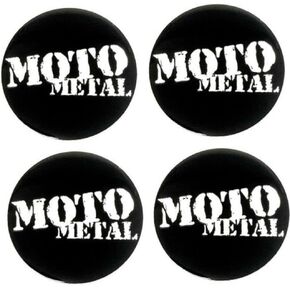 Mulistory OMM60-BW 4X Moto Metal MO957 MO958 MO959 MO960 MO961 Emblem Logo Wheel Rim HUB Center Cap Stickers 2.36 inch /60mm Diameter