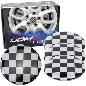 iJDMTOY Black/Grey Union Jack UK Flag Style Wheel Center Cap Covers Compatible with Mini Coopers R50 R51 R52 R53 R55 R56 R57 R58 R59 R60 R61 F55 F56, etc