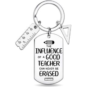 ICHRATI Teacher Appreciation Gifts for Women Funny Math Physics Teachers Graduation Gift Best Thank You Gift for Birthday Cute Teachers Influence Never be Erased Keychains from Students