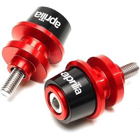 ZYAKOMO CNC Motorcycle Swingarm Spool Sliders Stand Screws Fit For Aprilia RS660 2024 Tuono 660 2023 Tuareg 660 RSV4 RSV 1000 R Dorsoduro 1200 (Red)