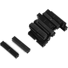 uxcell 20Pcs 2.54mm Pitch 2x15-Pin Double Row Straight Box Header Connector PCB Board Socket