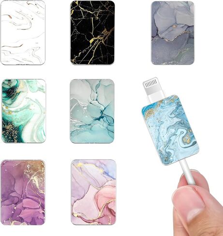 Cute Cable Protector for iPhone Type-c, Artistic Boho Flower Design 8pcs Soft Phone Charger Protector,Charging Cord Protector,Cable Chomper,Cord Saver Cable Sleeve for Women Girls in Saudi Arabia