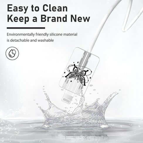 Cute Cable Protector for iPhone Type-c, Artistic Boho Flower Design 8pcs Soft Phone Charger Protector,Charging Cord Protector,Cable Chomper,Cord Saver Cable Sleeve for Women Girls in Kuwait