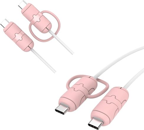 8pcs 4sets Icable Protector Durable Dual Type-C Charge Cable Protector - Protect and Extend Life of Charging Cables, Silicone Cord Protector, Compatible with iPhone Andriod Cable (Dual Type C, Set 5) in Saudi Arabia