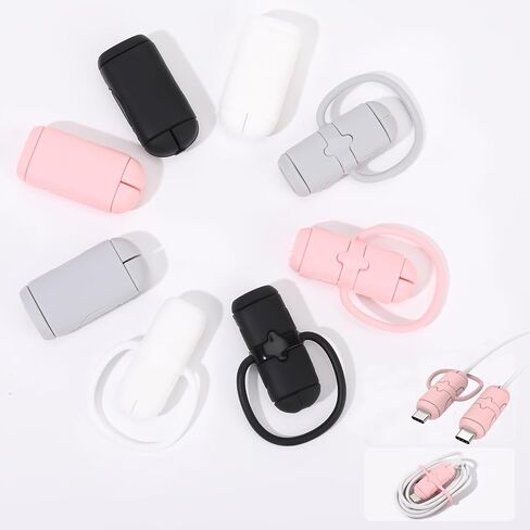 8pcs 4sets Icable Protector Durable Dual Type-C Charge Cable Protector - Protect and Extend Life of Charging Cables, Silicone Cord Protector, Compatible with iPhone Andriod Cable (Dual Type C, Set 5) in Saudi Arabia