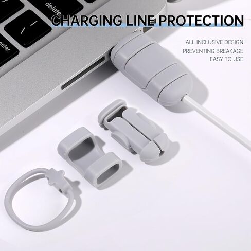 8pcs 4sets Icable Protector Durable Dual Type-C Charge Cable Protector - Protect and Extend Life of Charging Cables, Silicone Cord Protector, Compatible with iPhone Andriod Cable (Dual Type C, Set 5) in Saudi Arabia