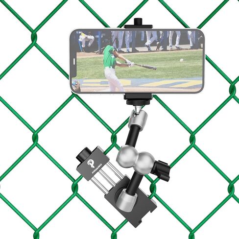 حامل سياج Proanko Mevo لـ Mevo Start والهواتف وGoPro وكاميرات الحركة الأخرى، مصنوع من الألومنيوم متعدد النقاط قابل للتعديل لتسجيل ألعاب البيسبول والكرة اللينة وألعاب التنس (M3) in Kuwait