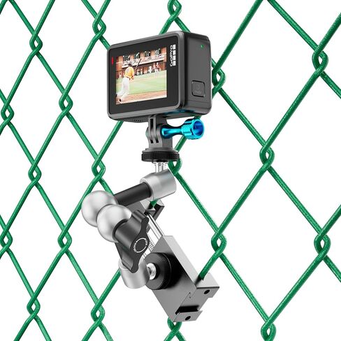 حامل سياج Proanko Mevo لـ Mevo Start والهواتف وGoPro وكاميرات الحركة الأخرى، مصنوع من الألومنيوم متعدد النقاط قابل للتعديل لتسجيل ألعاب البيسبول والكرة اللينة وألعاب التنس (M3) in Kuwait