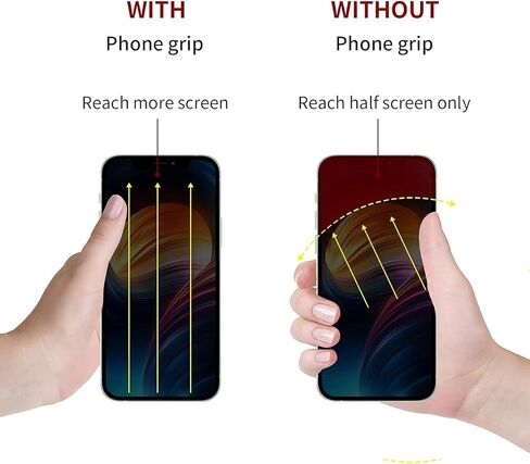 YINGMORE Phone Grip Strap Holder Silicone Cell Phone Gripper for Back of Phone Finger Holder for Hand, Compatible with iPhone, Samsung, Android Smart Phone, 2pcs (Black/Grey) in Saudi Arabia