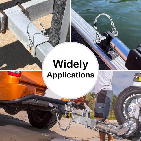 دبوس وصلة المقطورة من AuInn، دبابيس قفل السلك، دبوس وصلة الأمان، دبوس مقطورة مقوسة بقطر 6 مم × 50 مم لحديقة المزرعة (10) in Kuwait