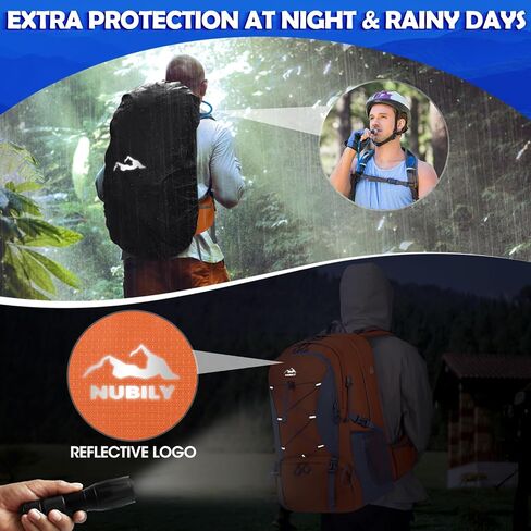 NUBILY 50L Hiking Backpack Waterproof Camping Backpack for Men Women Lightweight HIking Daypack Outdoor Travel Daypack in Saudi Arabia