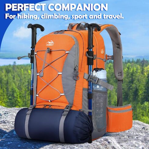 NUBILY 50L Hiking Backpack Waterproof Camping Backpack for Men Women Lightweight HIking Daypack Outdoor Travel Daypack in Saudi Arabia