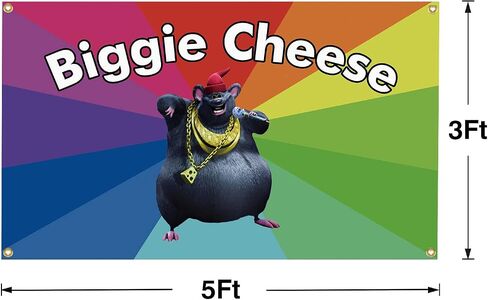 MURCAL Big Cheese Meme Tapestry 3 * 5FT Banner Flag For Room College Decor Room Backdrop Poster Fashion Art Home Decor in Saudi Arabia