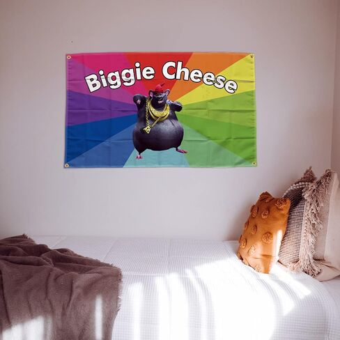 MURCAL Big Cheese Meme Tapestry 3 * 5FT Banner Flag For Room College Decor Room Backdrop Poster Fashion Art Home Decor in Saudi Arabia