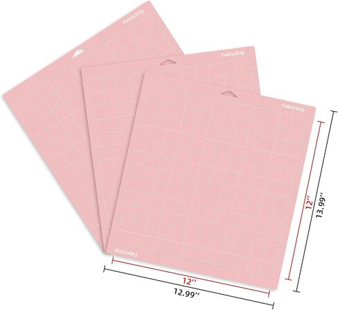حصائر القطع القماشية Srunffe FabricGrip لصانع Cricut/Maker 3/Explore 3/Air/Air 2، مجموعة متنوعة من حصائر القطع البديلة المتوافقة مع ماكينات Cricut (وردي لـ Cricut 12 * 12in 3pack، FabricGrip) in Kuwait