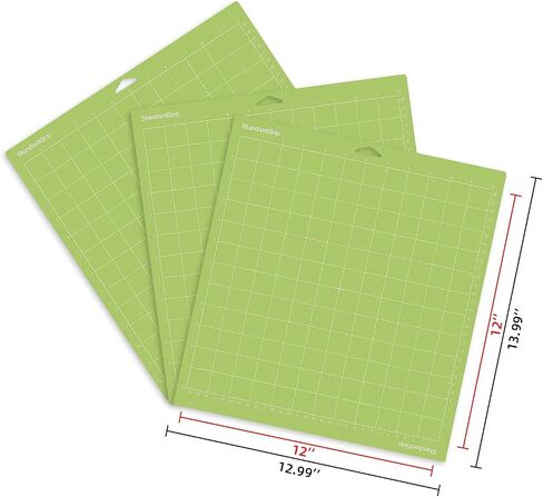 حصائر القطع القماشية Srunffe FabricGrip لصانع Cricut/Maker 3/Explore 3/Air/Air 2، مجموعة متنوعة من حصائر القطع البديلة المتوافقة مع ماكينات Cricut (وردي لـ Cricut 12 * 12in 3pack، FabricGrip) in Kuwait