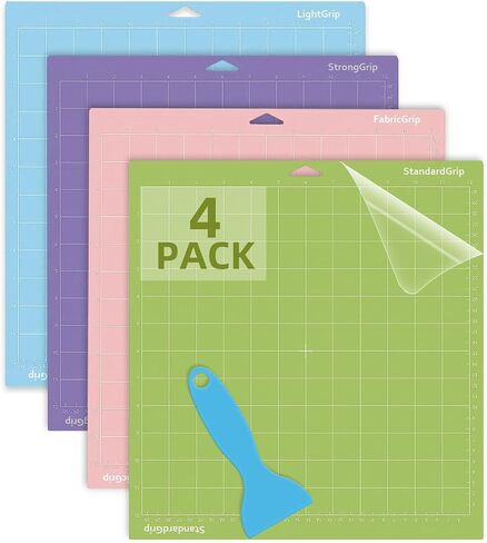 حصائر القطع القماشية Srunffe FabricGrip لصانع Cricut/Maker 3/Explore 3/Air/Air 2، مجموعة متنوعة من حصائر القطع البديلة المتوافقة مع ماكينات Cricut (وردي لـ Cricut 12 * 12in 3pack، FabricGrip) in Kuwait
