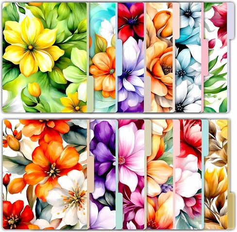 PARTH IMPEX 12 Pack Decorative File Folders, 1/3 Cut Tab with Assorted Positions, Letter Size Paper Holders (9.37" x 11.75") Matte Finish Laminated for Office School Work - Inspirational Quotes Design in Kuwait