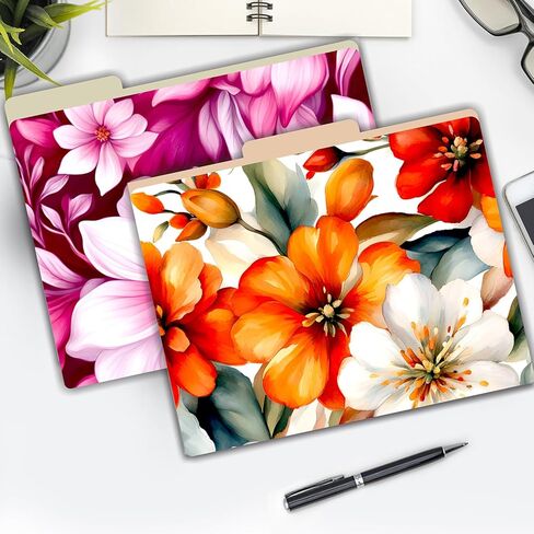 PARTH IMPEX 12 Pack Decorative File Folders, 1/3 Cut Tab with Assorted Positions, Letter Size Paper Holders (9.37" x 11.75") Matte Finish Laminated for Office School Work - Inspirational Quotes Design in Kuwait