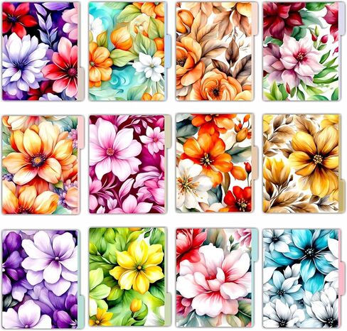 PARTH IMPEX 12 Pack Decorative File Folders, 1/3 Cut Tab with Assorted Positions, Letter Size Paper Holders (9.37" x 11.75") Matte Finish Laminated for Office School Work - Inspirational Quotes Design in Kuwait