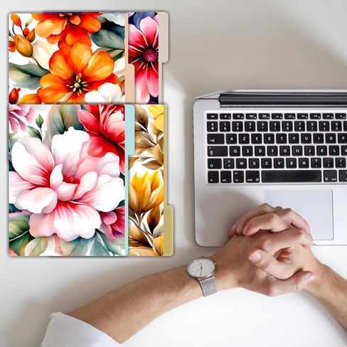 PARTH IMPEX 12 Pack Decorative File Folders, 1/3 Cut Tab with Assorted Positions, Letter Size Paper Holders (9.37" x 11.75") Matte Finish Laminated for Office School Work - Inspirational Quotes Design in Kuwait