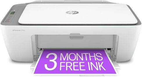 طابعة HP DeskJet 2855e اللاسلكية الكل في واحد ملونة نافثة للحبر، ماسح ضوئي، ناسخة، الأفضل للمنزل، 3 أشهر من الحبر (588S5A) in Saudi Arabia