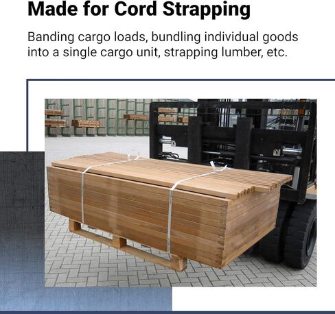 شداد IDL Packaging P-472 لربط الحبل المركب المنسوج بعرض يصل إلى 1 1/2 بوصة - يمكن استخدام سلك الحزام مع أبازيم لإعادة الشد - أداة ربط صلبة ومتينة مع قاطع مدمج in Kuwait