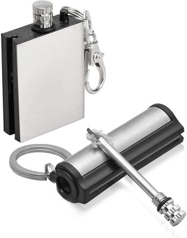 Lixada 2 Pack Permanent Match Forever Lighter Emergency Fire Starter Metal Match Lighter Matchbox in Saudi Arabia