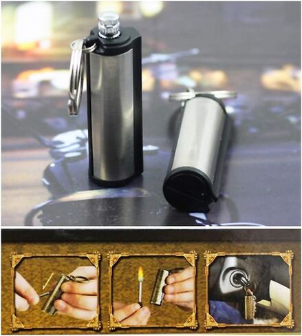 Lixada 2 Pack Permanent Match Forever Lighter Emergency Fire Starter Metal Match Lighter Matchbox in Saudi Arabia